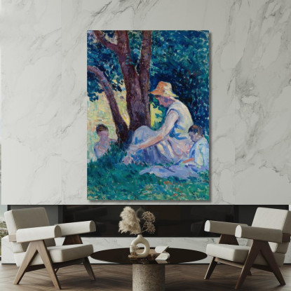 Bessy Un Pomeriggio In Campagna Maximilien Luce mlc8 quadro stampato su tela