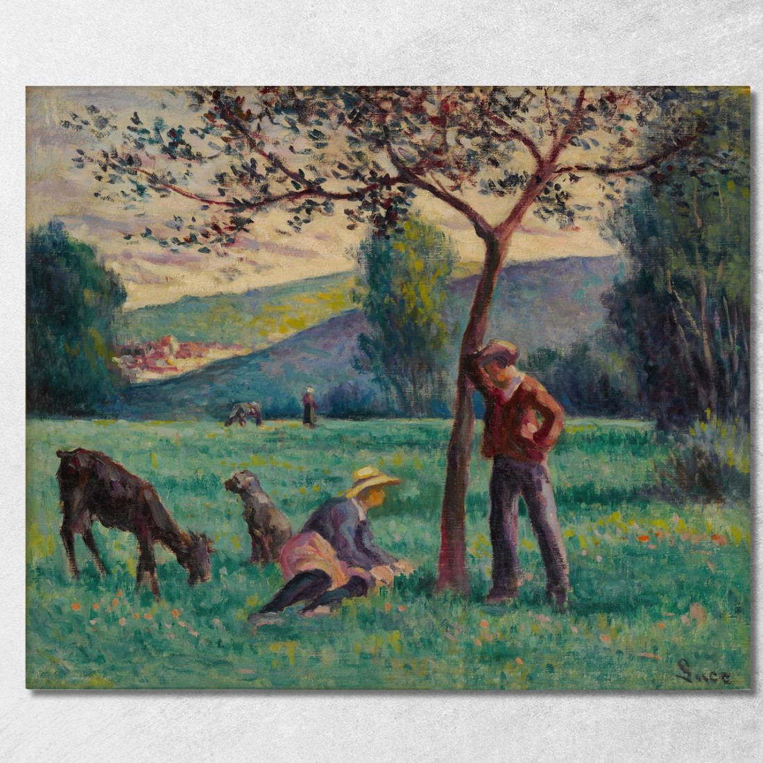 Bessy-Cur-Cure Paesaggio Con Melo Maximilien Luce mlc9 quadro stampato su tela Bessy-Cur-Cure Paesaggio Con Melo Maximilien Luce mlc9 quadro stampato su tela