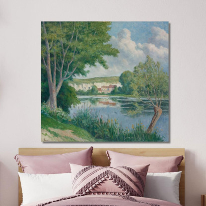 Riva Della Senna Maximilien Luce mlc10 quadro stampato su tela