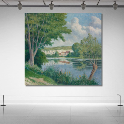 Riva Della Senna Maximilien Luce mlc10 quadro stampato su tela