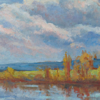 Rive Della Senna A Guernes Maximilien Luce mlc11 quadro stampato su tela