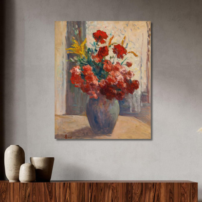 Bouquet Di Fiori In Un Vaso Maximilien Luce mlc12 quadro stampato su tela
