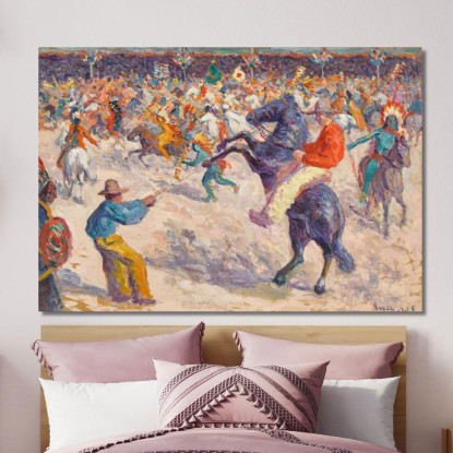 Buffalo Bill Il Lazo Maximilien Luce mlc13 quadro stampato su tela