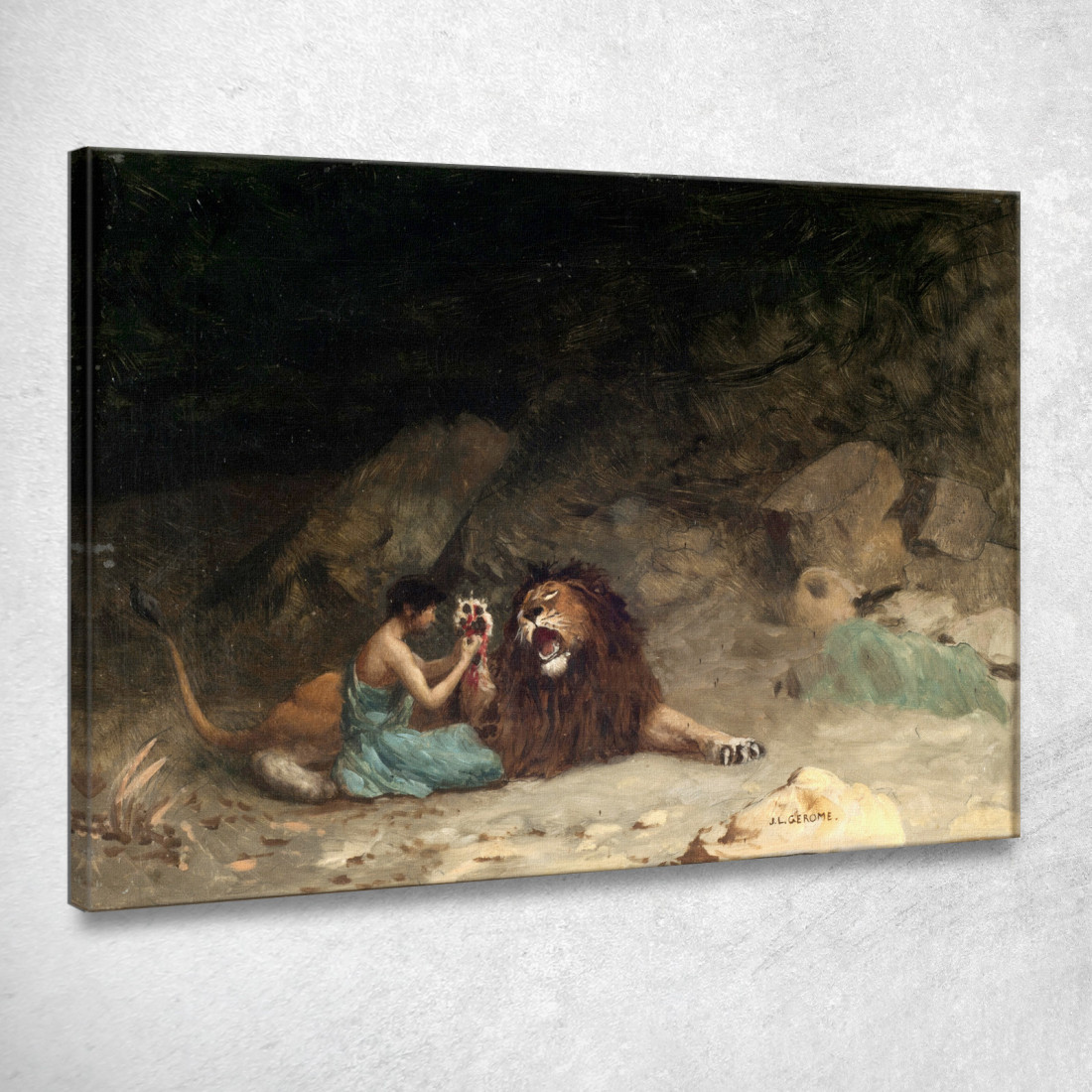 Androcle Jean-Léon Gérôme jlg13 quadro stampato su tela Androcle Jean-Léon Gérôme jlg13 quadro stampato su tela