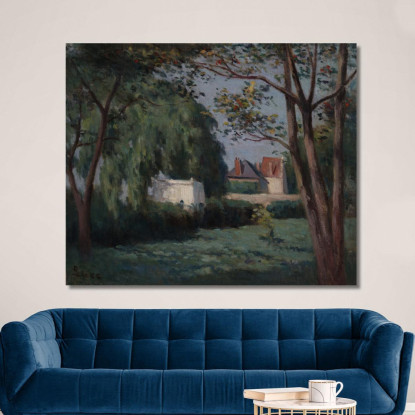 Scena Di Campagna Con Tre Case E Alberi Maximilien Luce mlc15 quadro stampato su tela