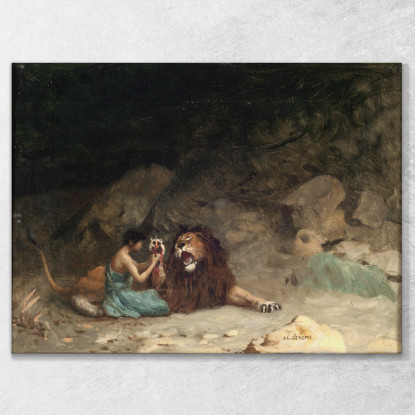 Androcle Jean-Léon Gérôme jlg13 quadro stampato su tela