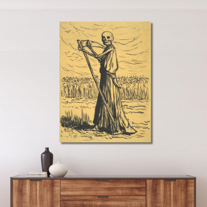 La Morte Come Mietitore Maximilien Luce mlc16 quadro stampato su tela