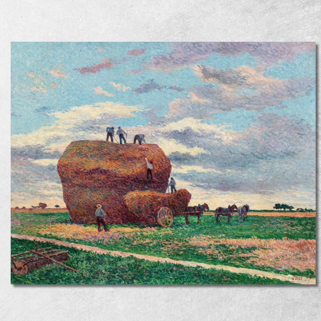 Il Covone Di Fieno Maximilien Luce mlc30 quadro stampato su tela Il Covone Di Fieno Maximilien Luce mlc30 quadro stampato su tela