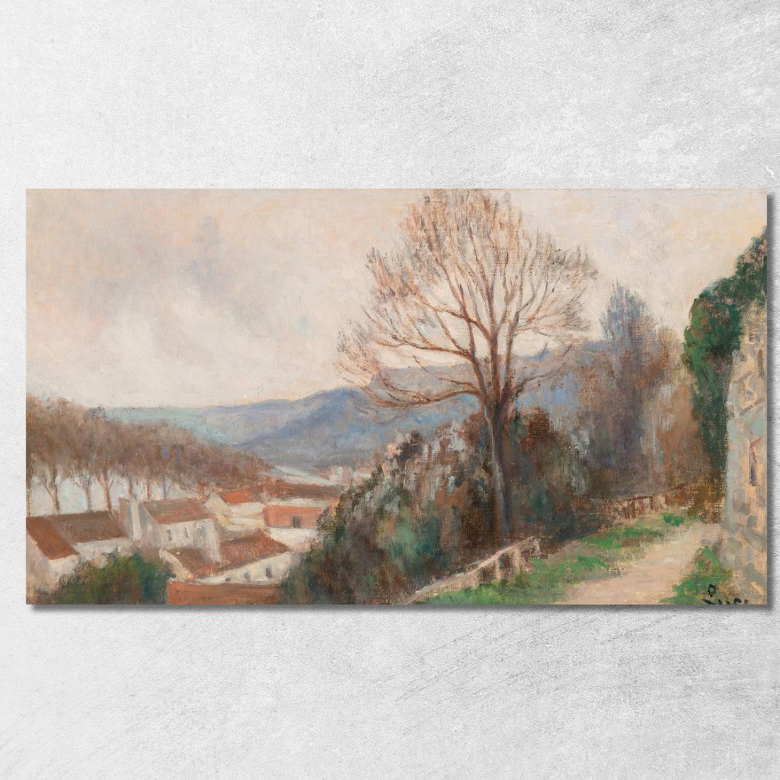La Senna Vista Dalle Alture Di Rolleboise Maximilien Luce mlc34 quadro stampato su tela La Senna Vista Dalle Alture Di Rolleboise Maximilien Luce mlc34 quadro stampato su tela