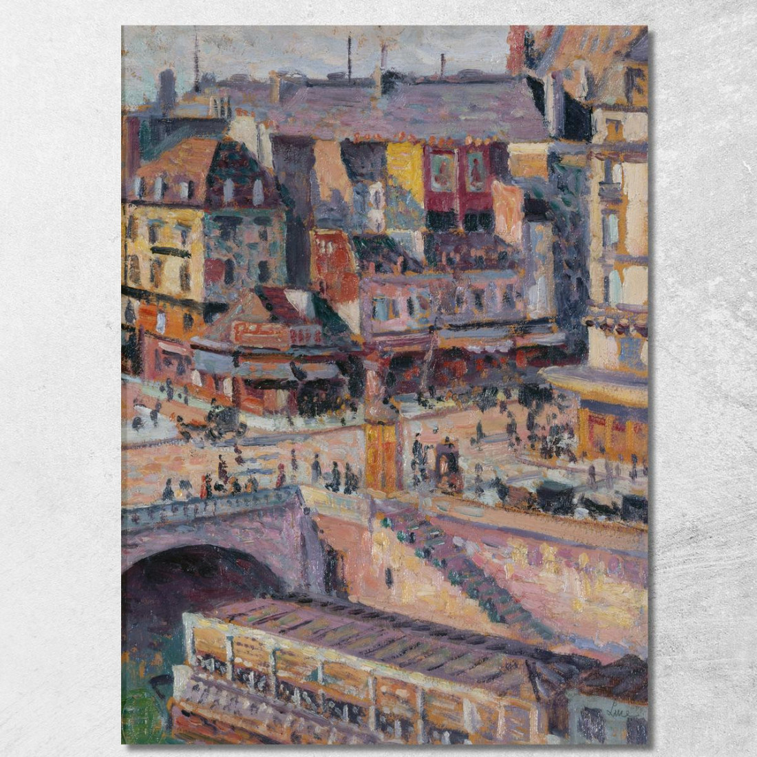 Il Ponte Saint-Michel E Il Quai Des Orfèvres Maximilien Luce mlc43 quadro stampato su tela Il Ponte Saint-Michel E Il Quai Des Orfèvres Maximilien Luce mlc43 quadro stampato su tela
