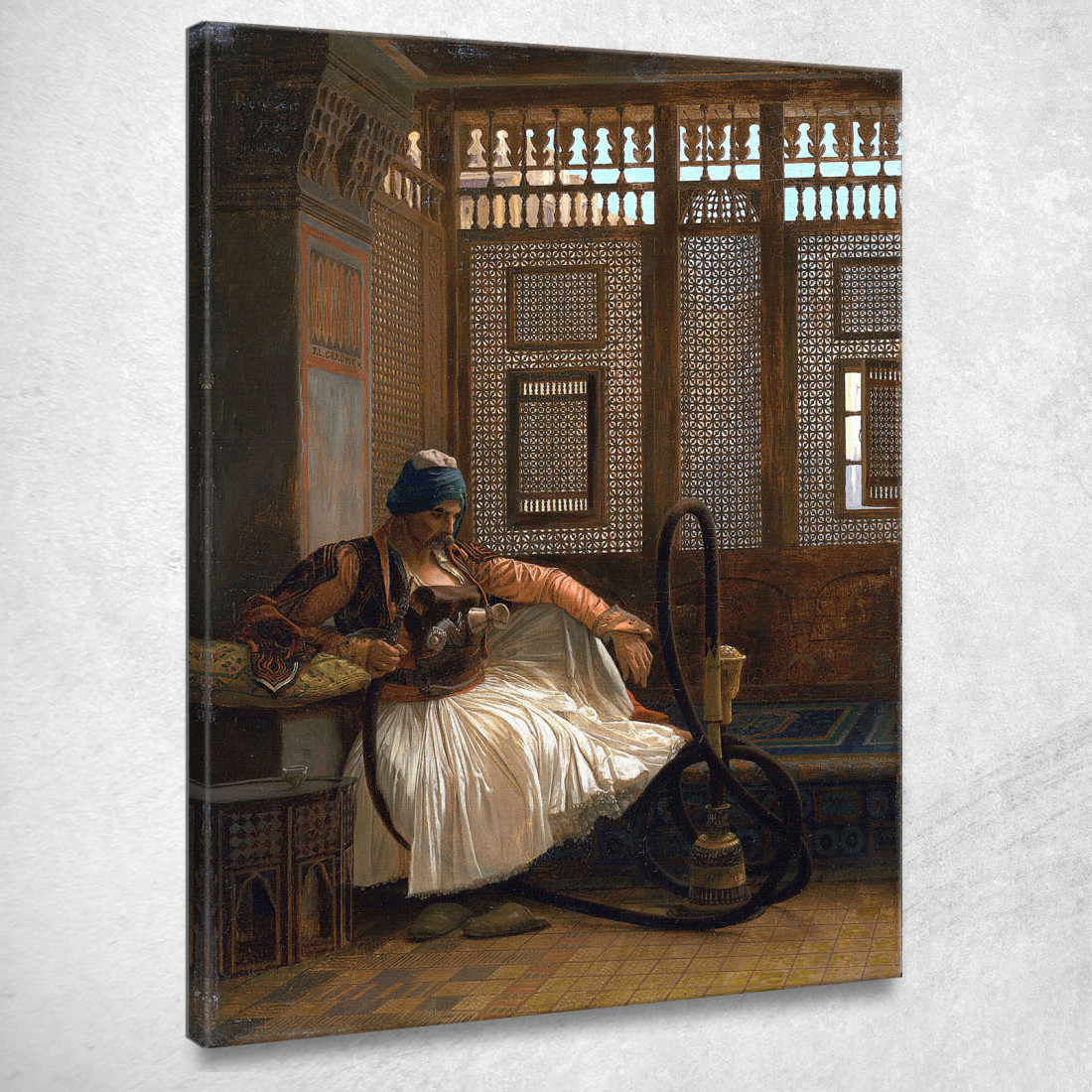 Arnauta Fuma Jean-Léon Gérôme jlg17 quadro stampato su tela Arnauta Fuma Jean-Léon Gérôme jlg17 quadro stampato su tela