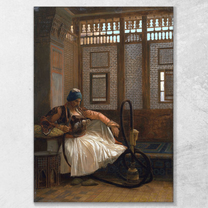 Arnauta Fuma Jean-Léon Gérôme jlg17 quadro stampato su tela