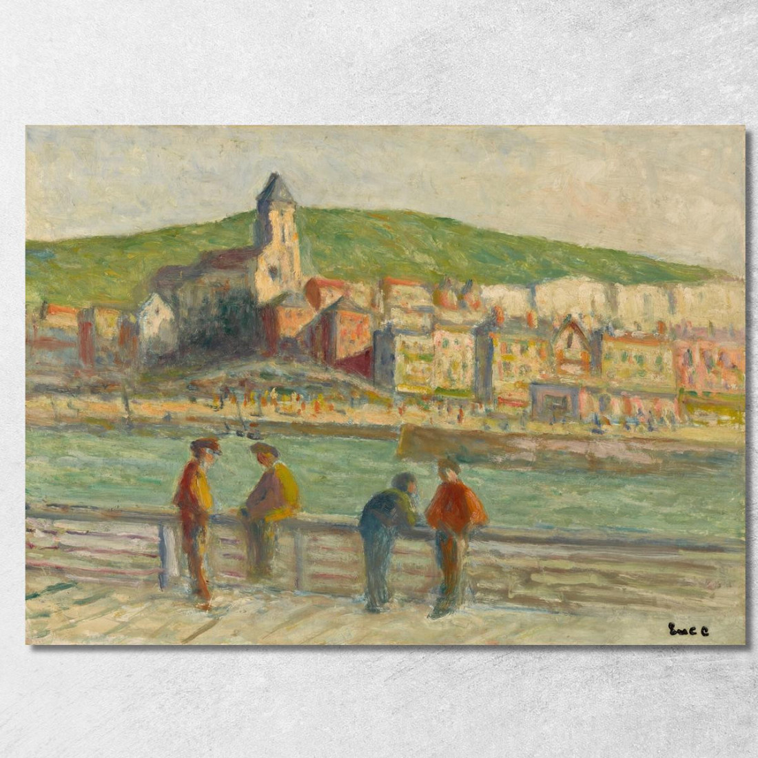 Le Tréport Sul Molo Maximilien Luce mlc53 quadro stampato su tela