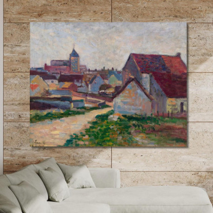 Il Villaggio Di Conche-Sur-Condoires Maximilien Luce mlc55 quadro stampato su tela