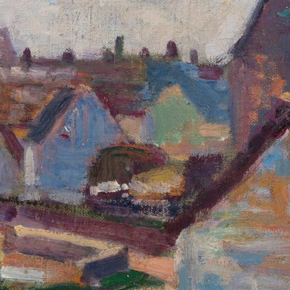 Il Villaggio Di Conche-Sur-Condoires Maximilien Luce mlc55 quadro stampato su tela