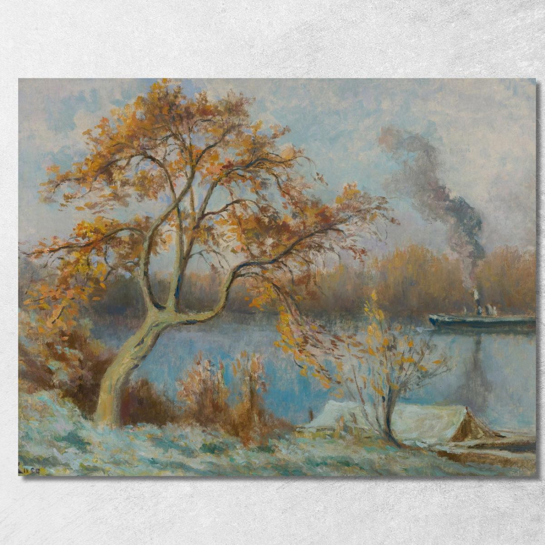 Le Rive Della Senna In Primavera Maximilien Luce mlc58 quadro stampato su tela Le Rive Della Senna In Primavera Maximilien Luce mlc58 quadro stampato su tela