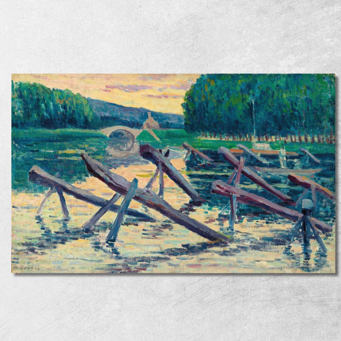 I Cavalletti Sulla Cure Maximilien Luce mlc59 quadro stampato su tela I Cavalletti Sulla Cure Maximilien Luce mlc59 quadro stampato su tela