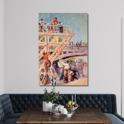 I Lavoratori Maximilien Luce mlc64 quadro stampato su tela