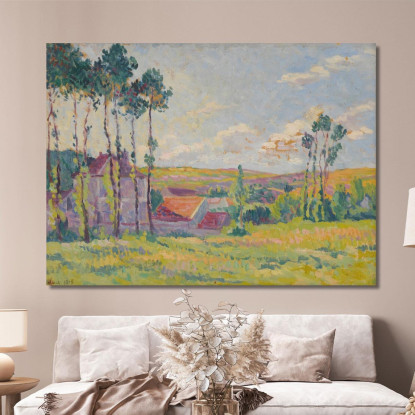 Moulineaux La Tintoria Maximilien Luce mlc70 quadro stampato su tela