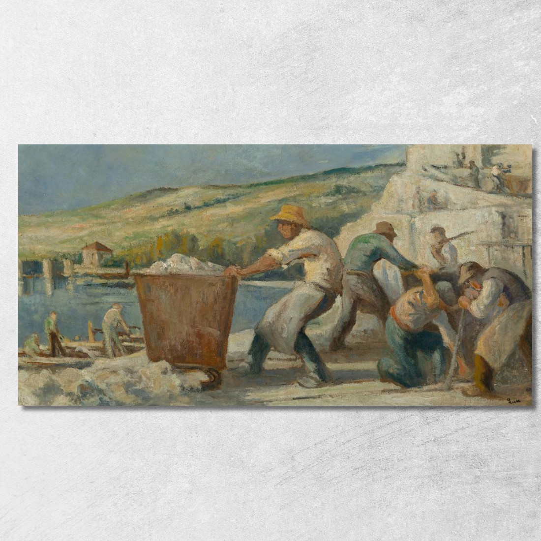 Méricourt Le Cave Paesaggio A Méricourt Maximilien Luce mlc72 quadro stampato su tela Méricourt Le Cave Paesaggio A Méricourt Maximilien Luce mlc72 quadro stampato su tela