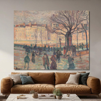 Paesaggio Parigino Rive Della Senna Maximilien Luce mlc81 quadro stampato su tela