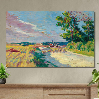 Paesaggio A Méréville Maximilien Luce mlc84 quadro stampato su tela