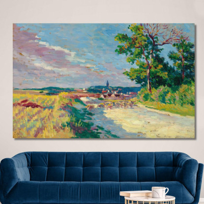 Paesaggio A Méréville Maximilien Luce mlc84 quadro stampato su tela