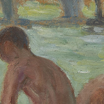 Personaggi Sulla Riva Della Senna Maximilien Luce mlc87 quadro stampato su tela