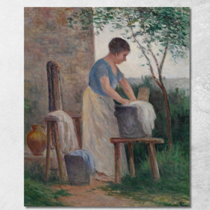 Rolleboise Il Bucato Nel Giardino Maximilien Luce mlc99 quadro stampato su tela