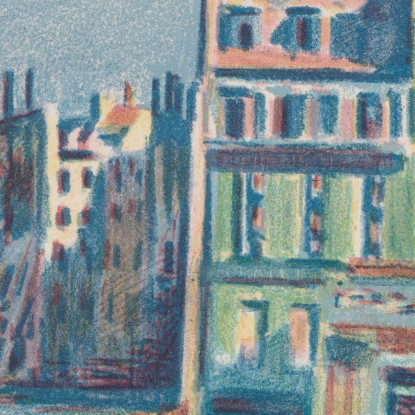 Rue Réaumur Maximilien Luce mlc103 quadro stampato su tela