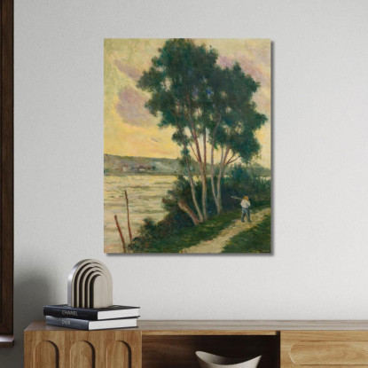 Sandrecourt Il Sentiero Lungo Il Fiume Maximilien Luce mlc106 quadro stampato su tela