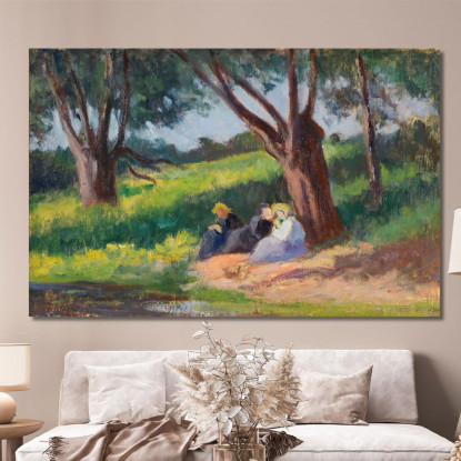 Sotto L’Albero Rolleboise Maximilien Luce mlc107 quadro stampato su tela