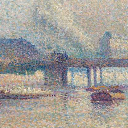 Le Rive Della Senna A Parigi Maximilien Luce mlc108 quadro stampato su tela