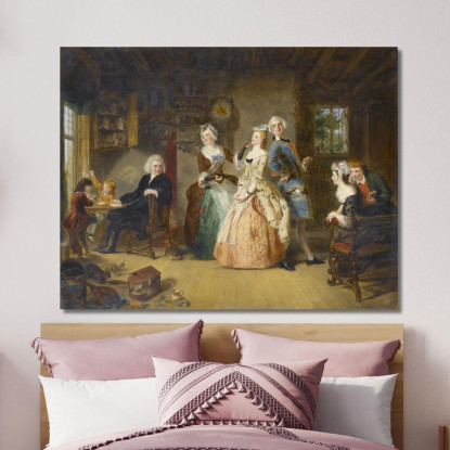 Misurare Le Altezze William Powell Frith wpf12 quadro stampato su tela