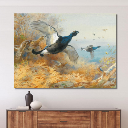 Fagiano Di Monte In Primo Piano Archibald Thorburn ath24 quadro stampato su tela