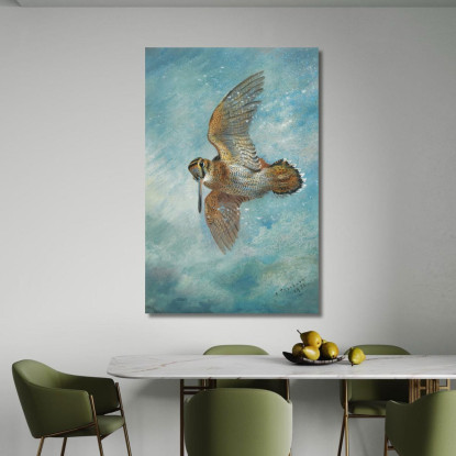 Beccaccia Sorpresa Da Una Bufera Archibald Thorburn ath35 quadro stampato su tela