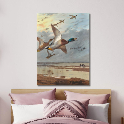 Rientrando Dal Mare Archibald Thorburn ath36 quadro stampato su tela