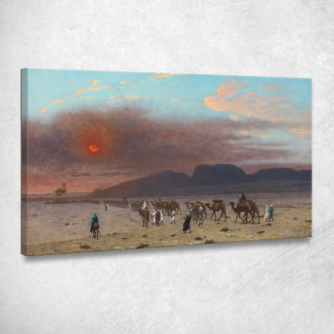 Carovana Nel Deserto Jean-Léon Gérôme jlg34 quadro stampato su tela Carovana Nel Deserto Jean-Léon Gérôme jlg34 quadro stampato su tela