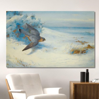 Smeriglio E Allodole Archibald Thorburn ath68 quadro stampato su tela