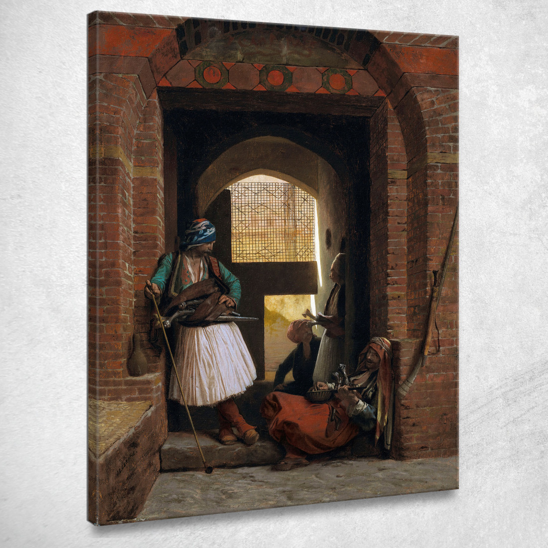 Corpo Di Guardia Degli Arnauti Al Cairo Jean-Léon Gérôme jlg39 quadro stampato su tela Corpo Di Guardia Degli Arnauti Al Cairo Jean-Léon Gérôme jlg39 quadro stampato su tela