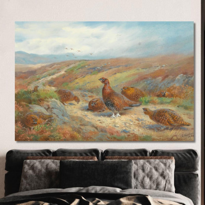 La Vecchia Strada Dei Mandriani Archibald Thorburn ath102 quadro stampato su tela