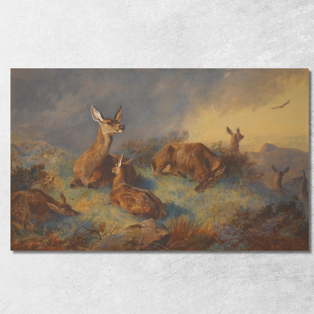 Le Cerve Vigili Archibald Thorburn ath104 quadro stampato su tela Le Cerve Vigili Archibald Thorburn ath104 quadro stampato su tela