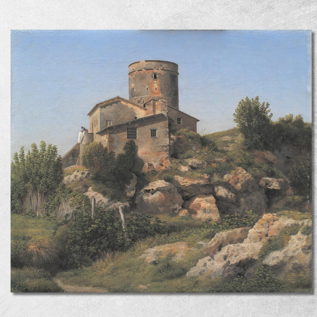 Un Edificio Vicino A Tor Di Quinto Fuori Roma Christoffer Wilhelm Eckersberg cwe1 quadro stampato su tela