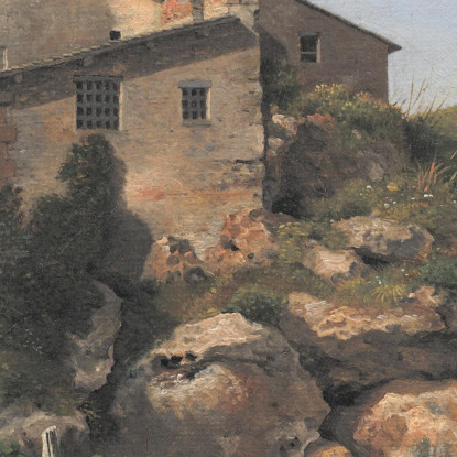 Un Edificio Vicino A Tor Di Quinto Fuori Roma Christoffer Wilhelm Eckersberg cwe1 quadro stampato su tela