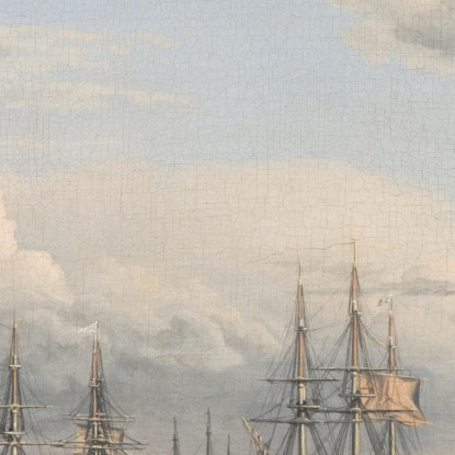Una Flotta Russa All'Ancora Vicino A Elsinore Christoffer Wilhelm Eckersberg cwe5 quadro stampato su tela