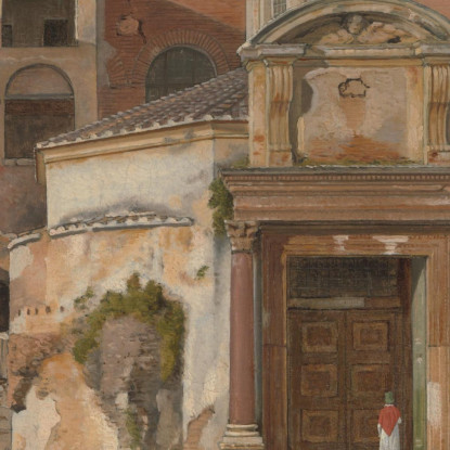 Una Sezione Della Via Sacra A Roma: La Chiesa Dei Santi Cosma E Damiano Christoffer Wilhelm Eckersberg cwe6 quadro stampato su