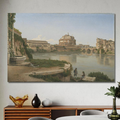 Una Vista Attraverso Tre Archi Del Terzo Piano Del Colosseo Christoffer Wilhelm Eckersberg cwe8 quadro stampato su tela