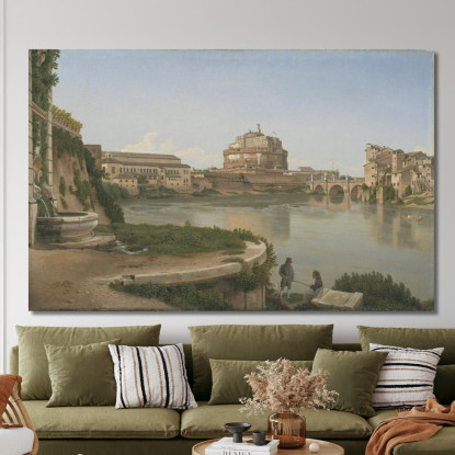 Una Vista Attraverso Tre Archi Del Terzo Piano Del Colosseo Christoffer Wilhelm Eckersberg cwe8 quadro stampato su tela