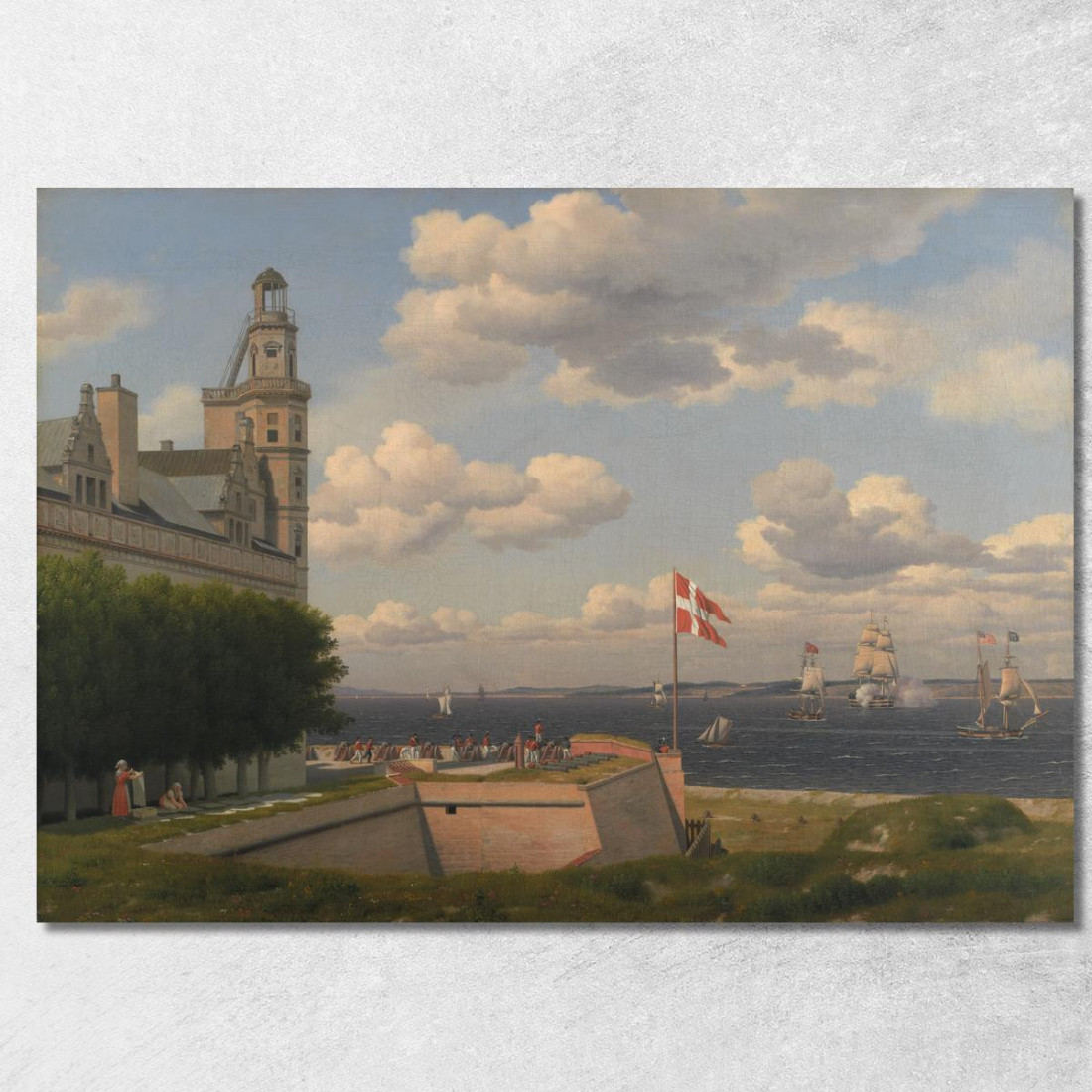 Una Vista Verso La Costa Svedese Dalle Mura Del Castello Di Kronborg Christoffer Wilhelm Eckersberg cwe10 quadro stampato su te Una Vista Verso La Costa Svedese Dalle Mura Del Castello Di Kronborg Christoffer Wilhelm Eckersberg cwe10 quadro stampato su te