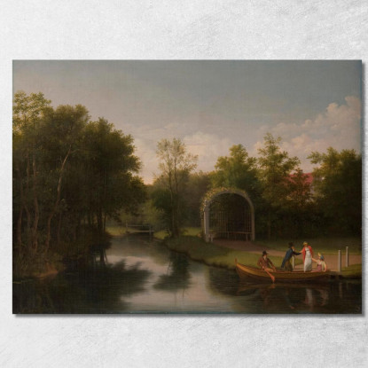 Pergolato Nel Parco Della Tenuta Di Sanderumgård Christoffer Wilhelm Eckersberg cwe16 quadro stampato su tela